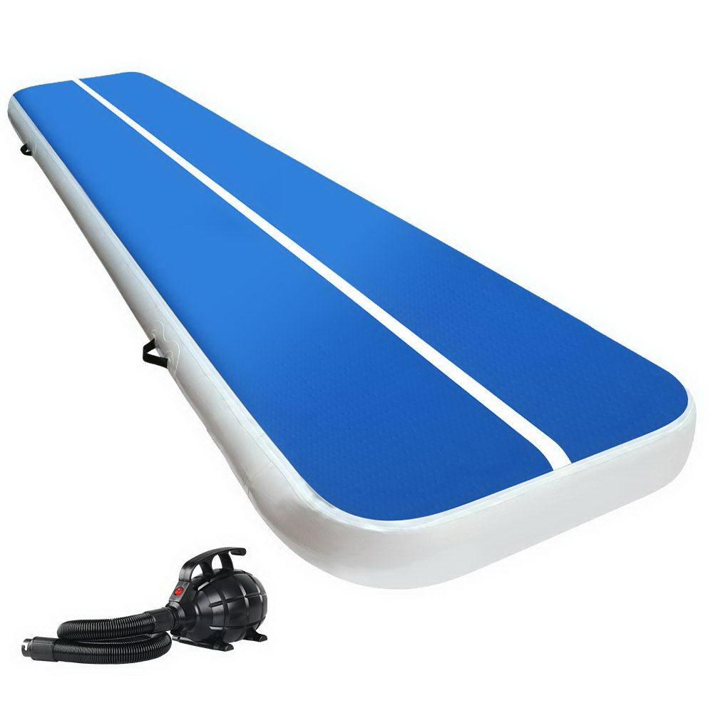 4X1M Air Track Mat 20CM Thick with Pump Blue Factory to Home