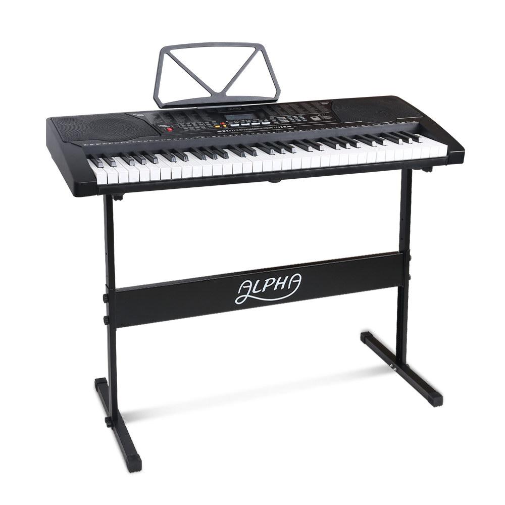 Mustar 61-Key Lighted Keyboard Piano With LCD Screen, Headphone & Microphone