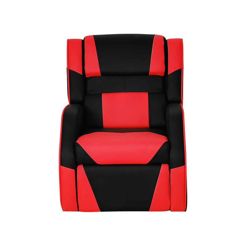 PU Leather Kids Recliner Chair Black and Red Factory to Home