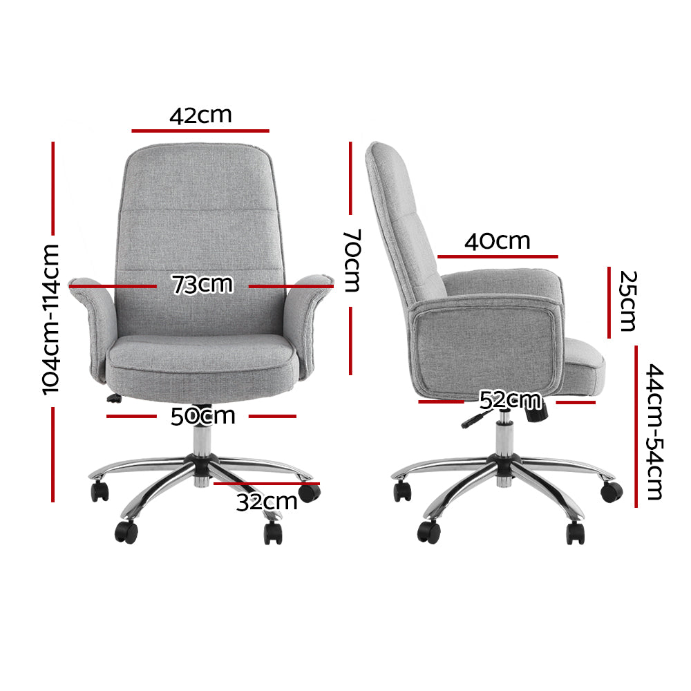 Fabric Office Chair Grey Factory to Home