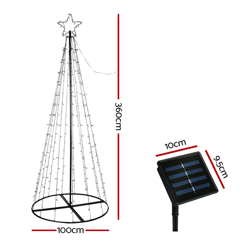12ft Solar-Powered LED Christmas Tree with 400 Twinkling Lights main image 1