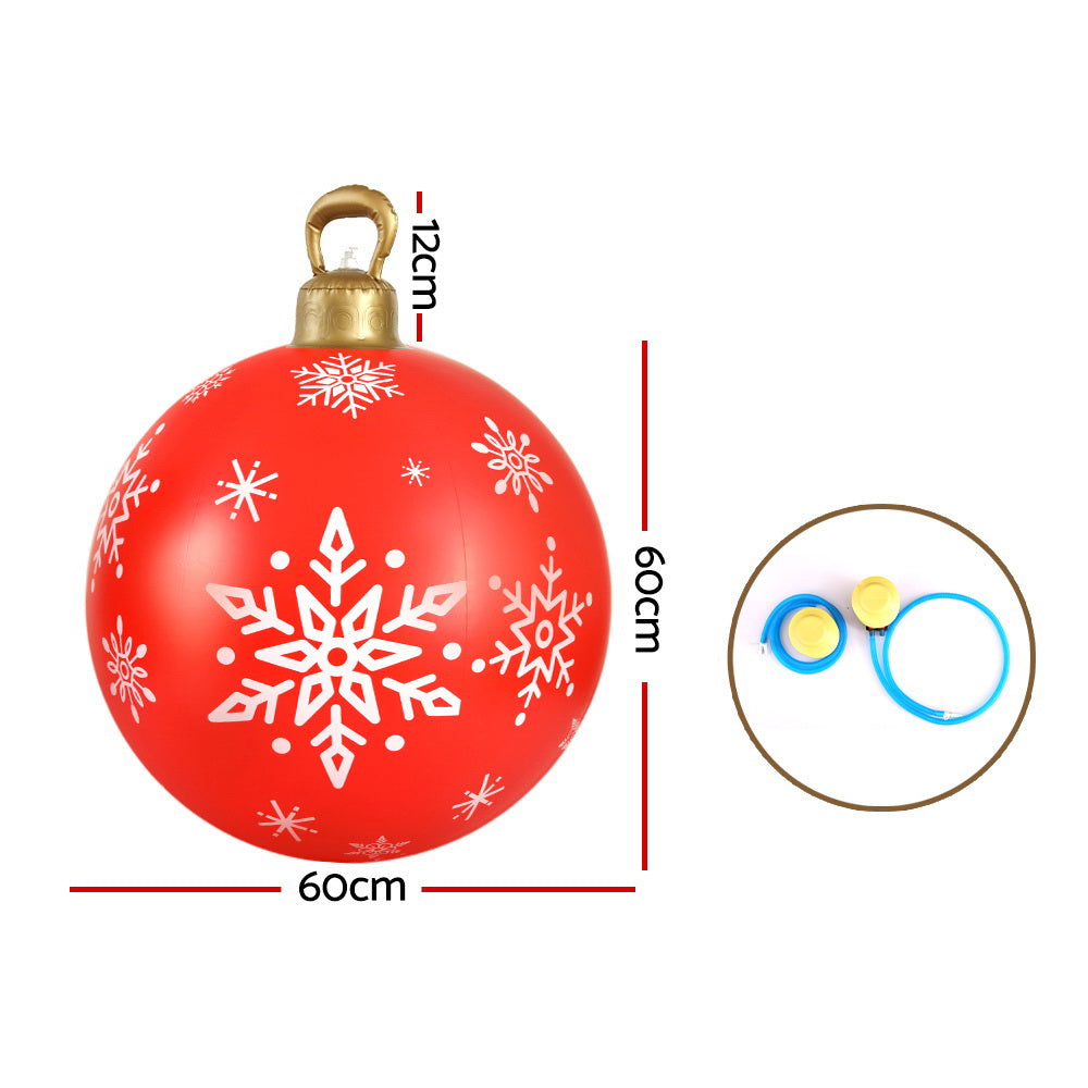 60cm Christmas Inflatable Ball Giant Bauble Red
