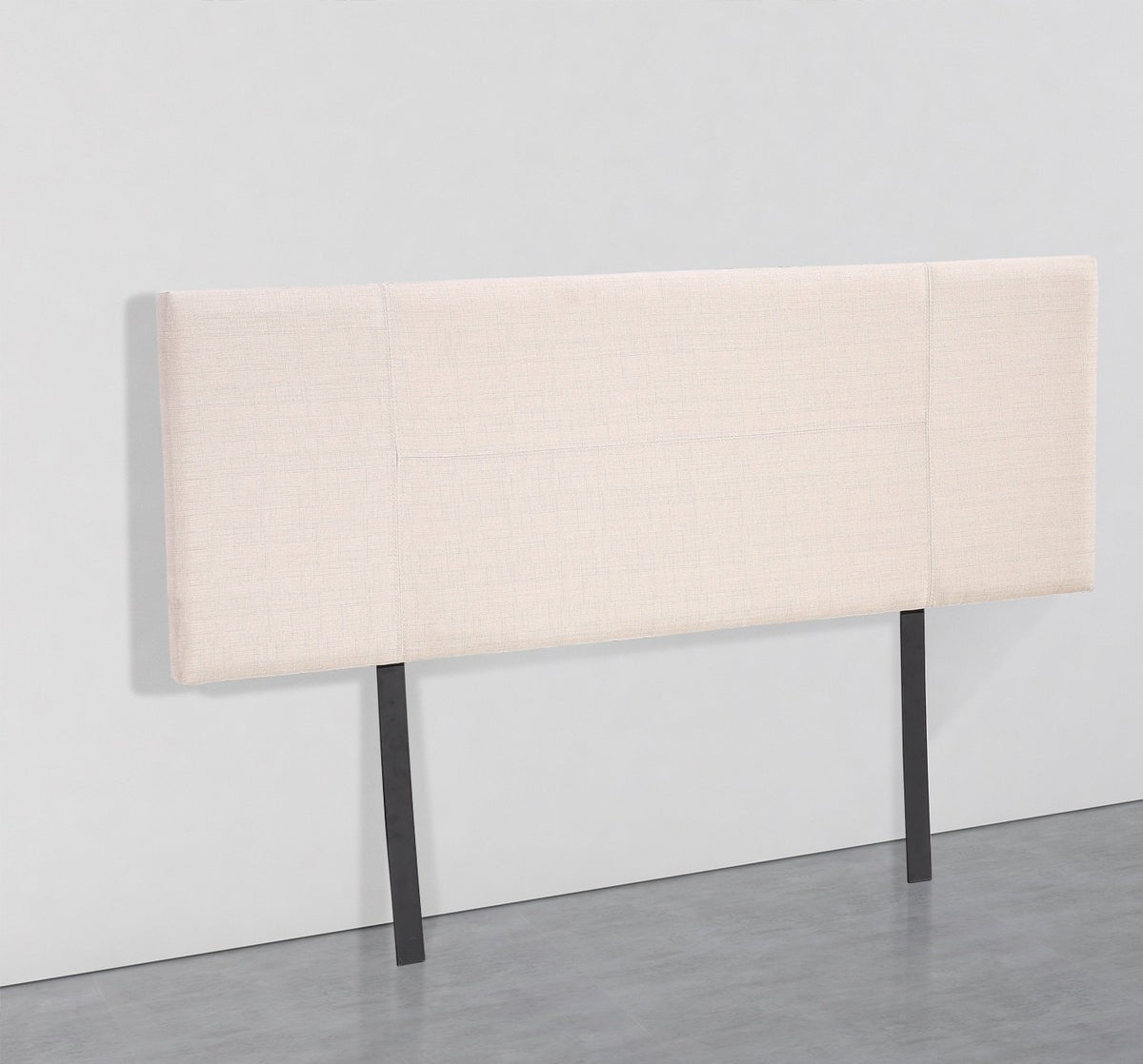 Linen Fabric Bedhead Double Size Beige Factory to Home