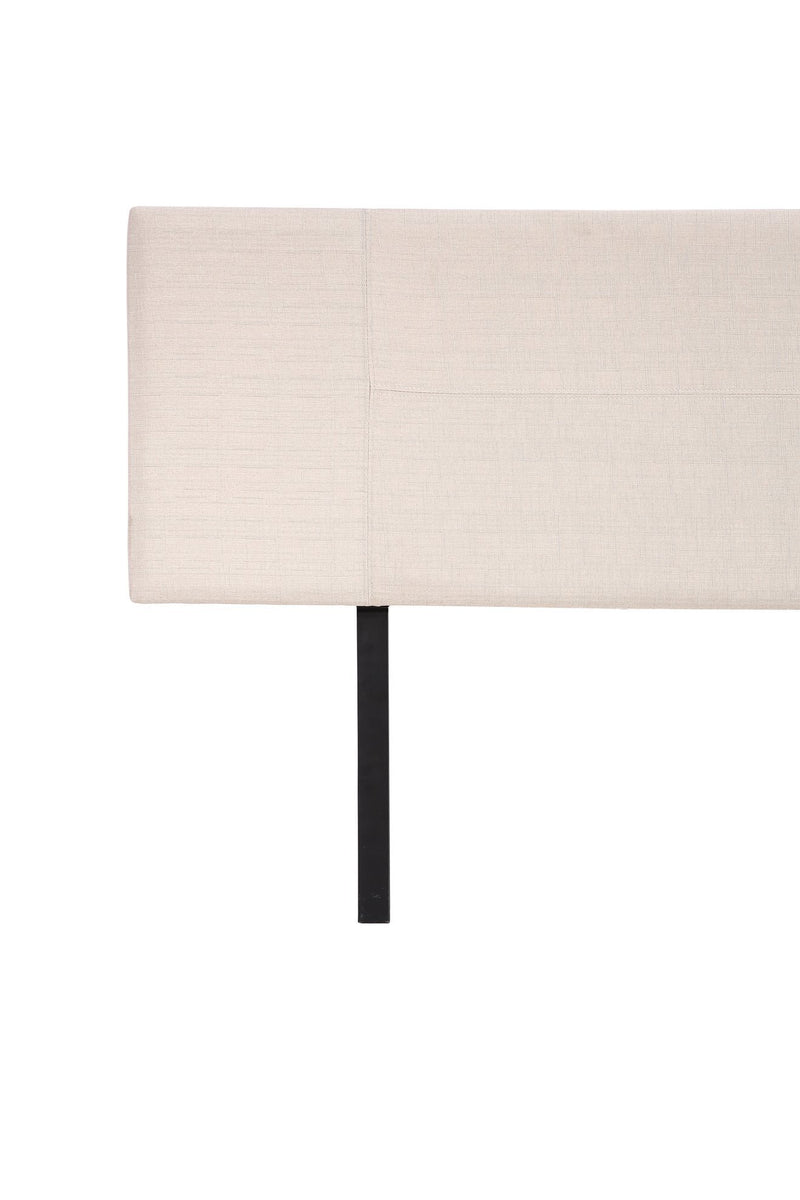 Linen Fabric Bedhead Double Size Beige Factory to Home