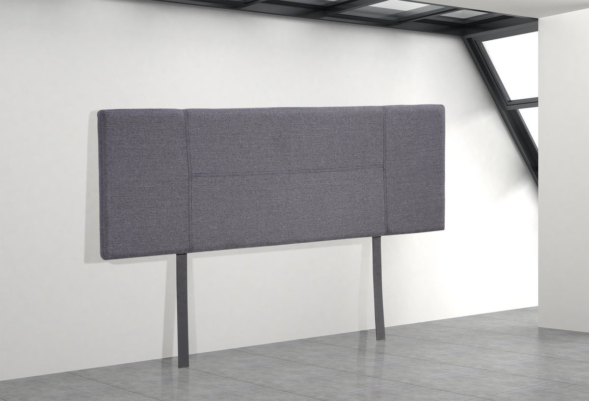 Linen Fabric Bedhead Double Size Grey Factory to Home