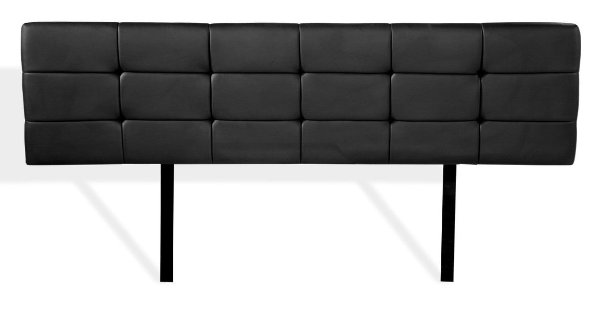 PU Leather Deluxe Headboard King Size Black Factory to Home