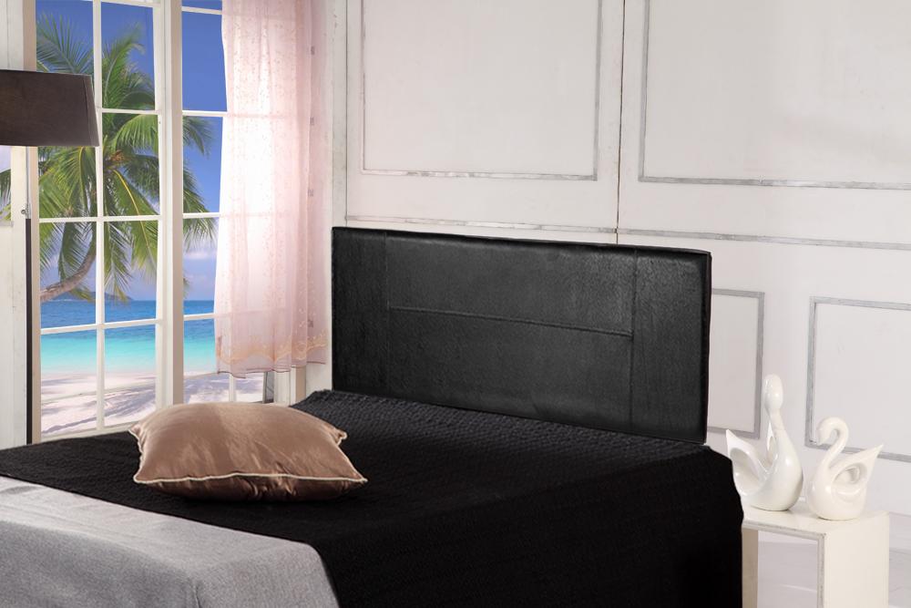 PU Leather Headboard Double Size Black Factory to Home