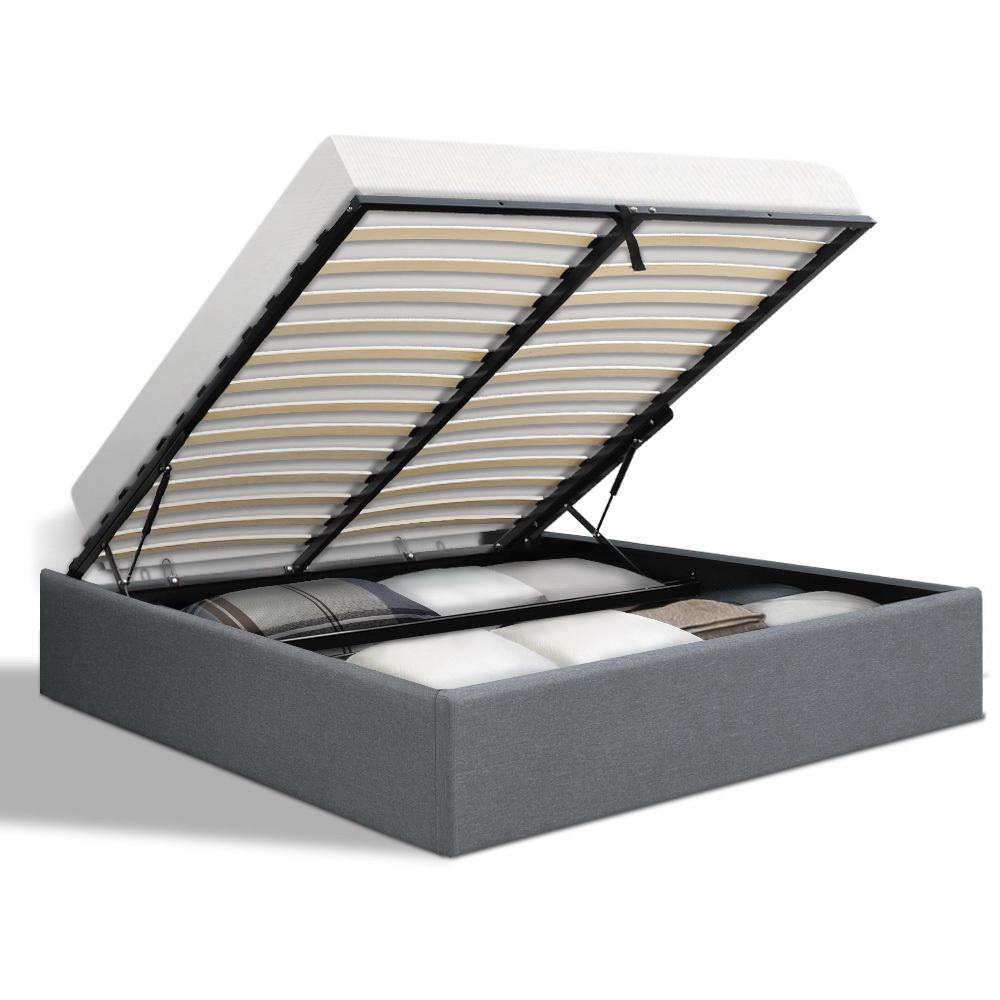 Gas Lift Queen Bed Frame With Storage Fabric Factory to Home