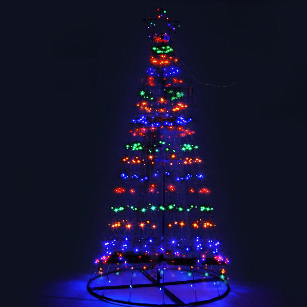 2.1M LED Christmas Tree Lights - Solar- Multi Color | Factory to Home
