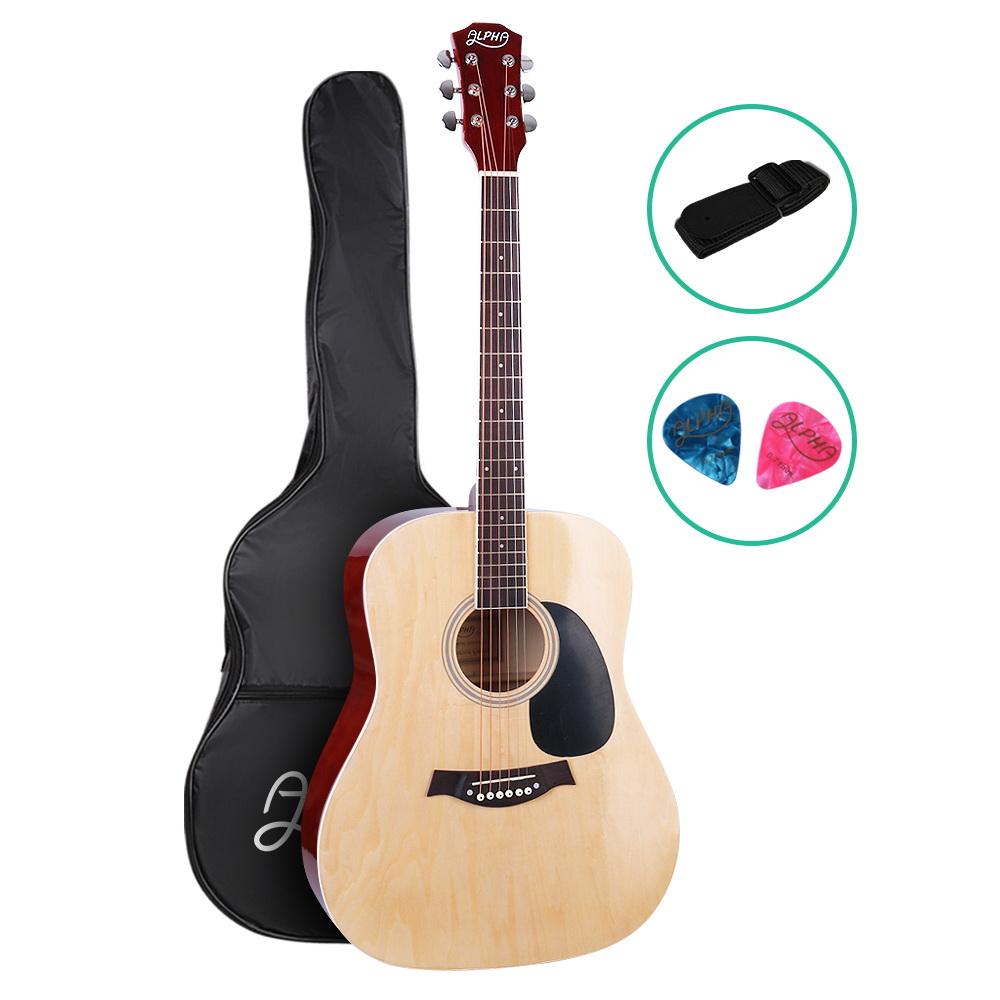 41 Inch Wooden Acoustic Guitar - Natural Wood | Factory to Home