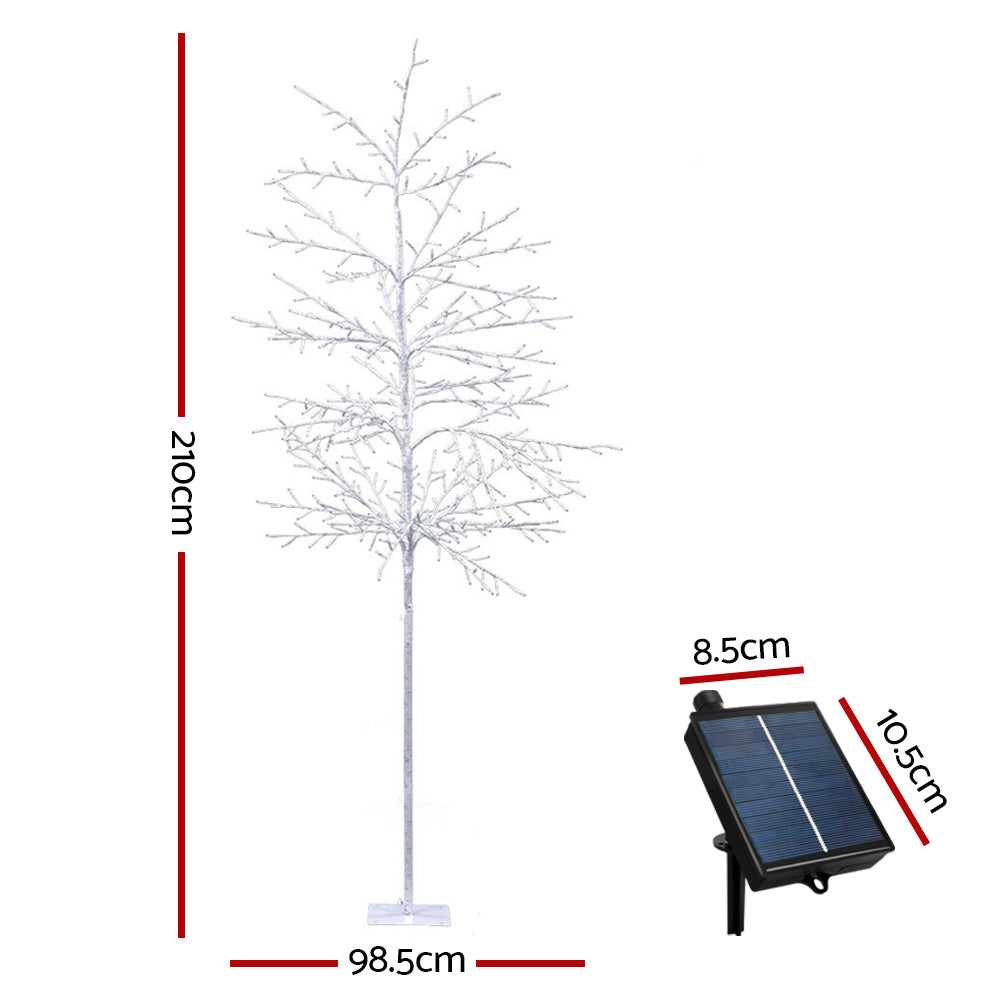 7FT Solar-powered LED Christmas Tree - Warm White
