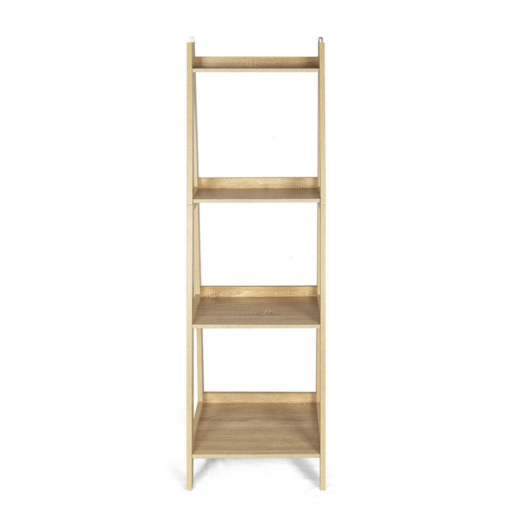 Hawaii 4 Tier Display Ladder Shelf Rack - Oak