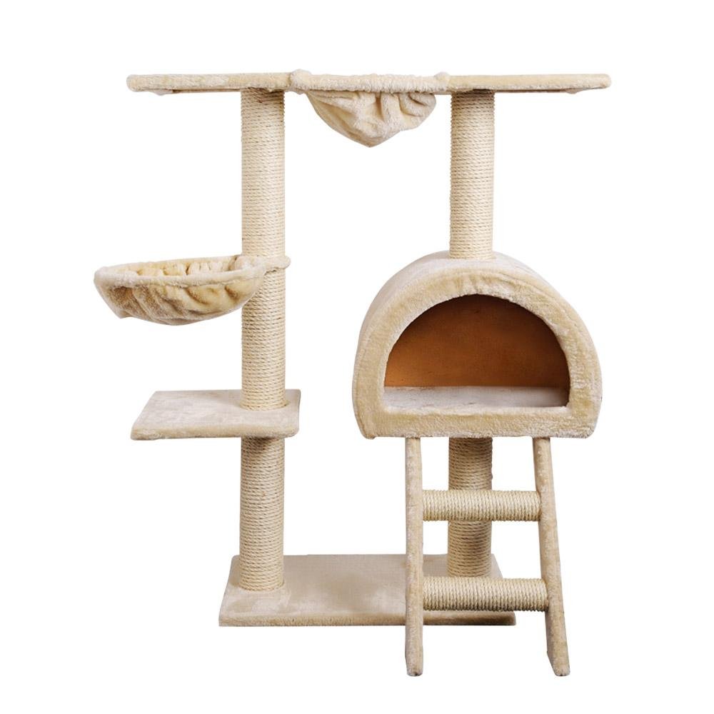 100cm Multi Level Cat Scratching Post - Beige | Factory to Home
