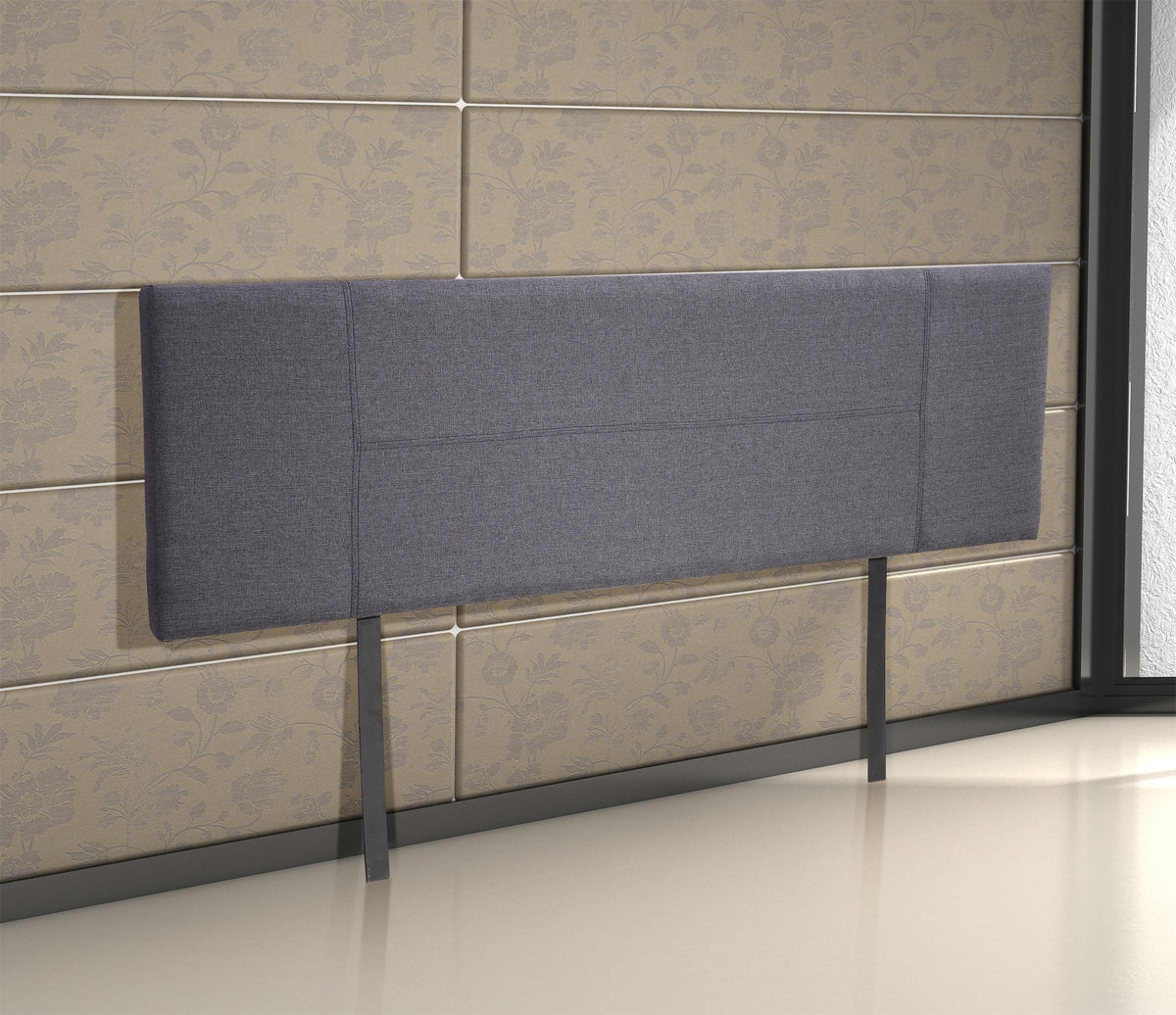 Linen Fabric Bedhead King Size Grey Factory to Home