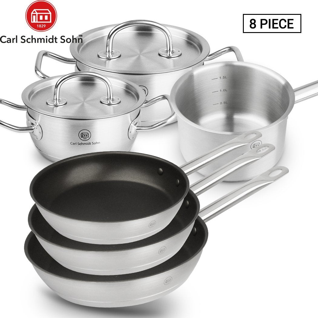 Pro-X Stainless Steel Cookware Set Frying Pan Pot