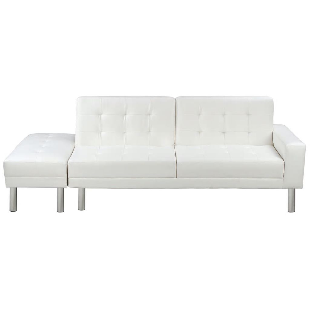 Sofa Bed Artificial Leather White Factory to Home